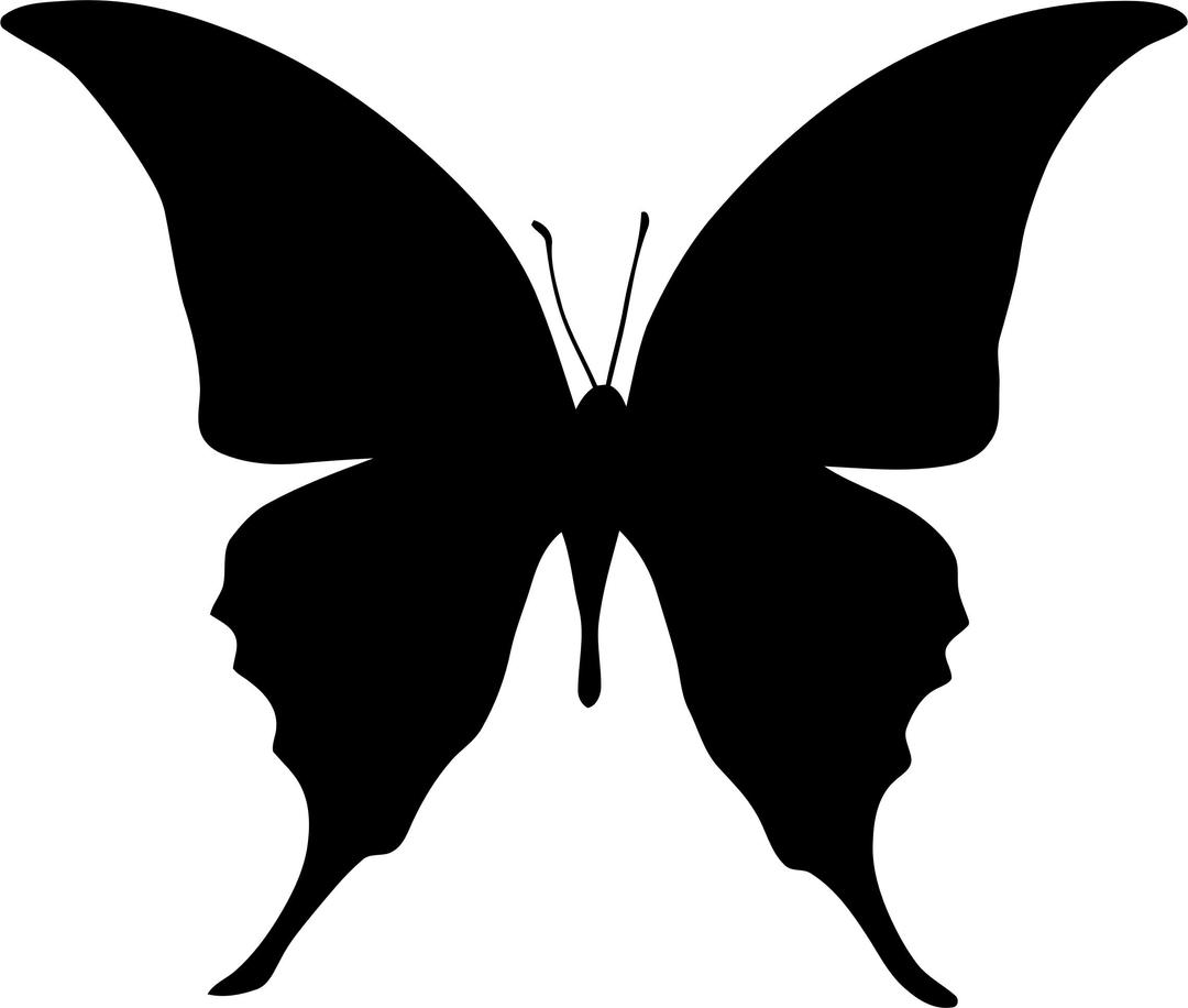 Butterfly Silhouette 6 png transparent