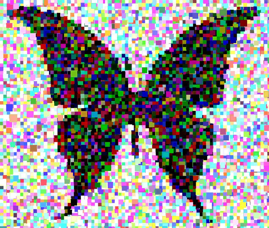 Butterfly Silhouette 6 Confetti Mosaic png transparent