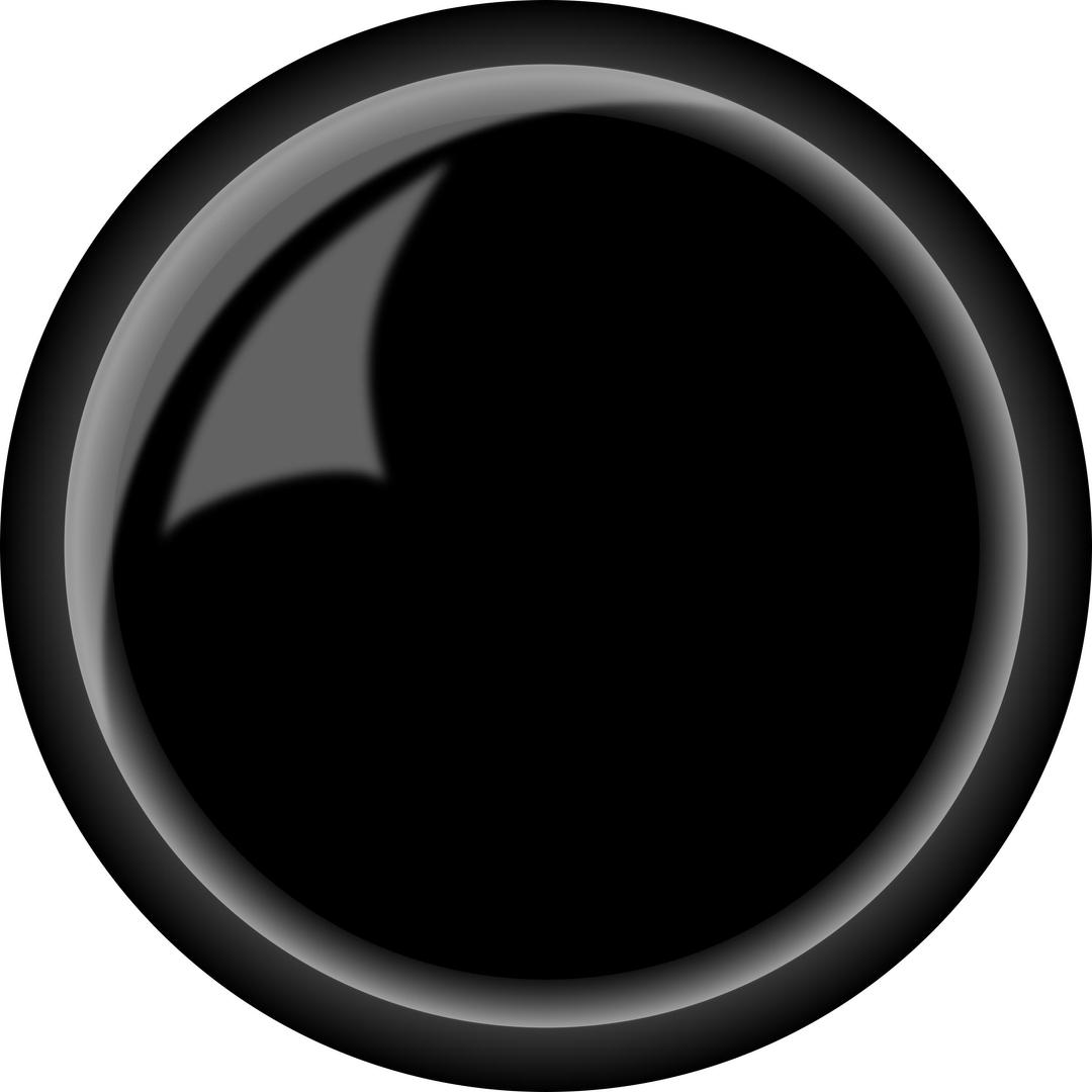 Button, Round Shiny Black png transparent