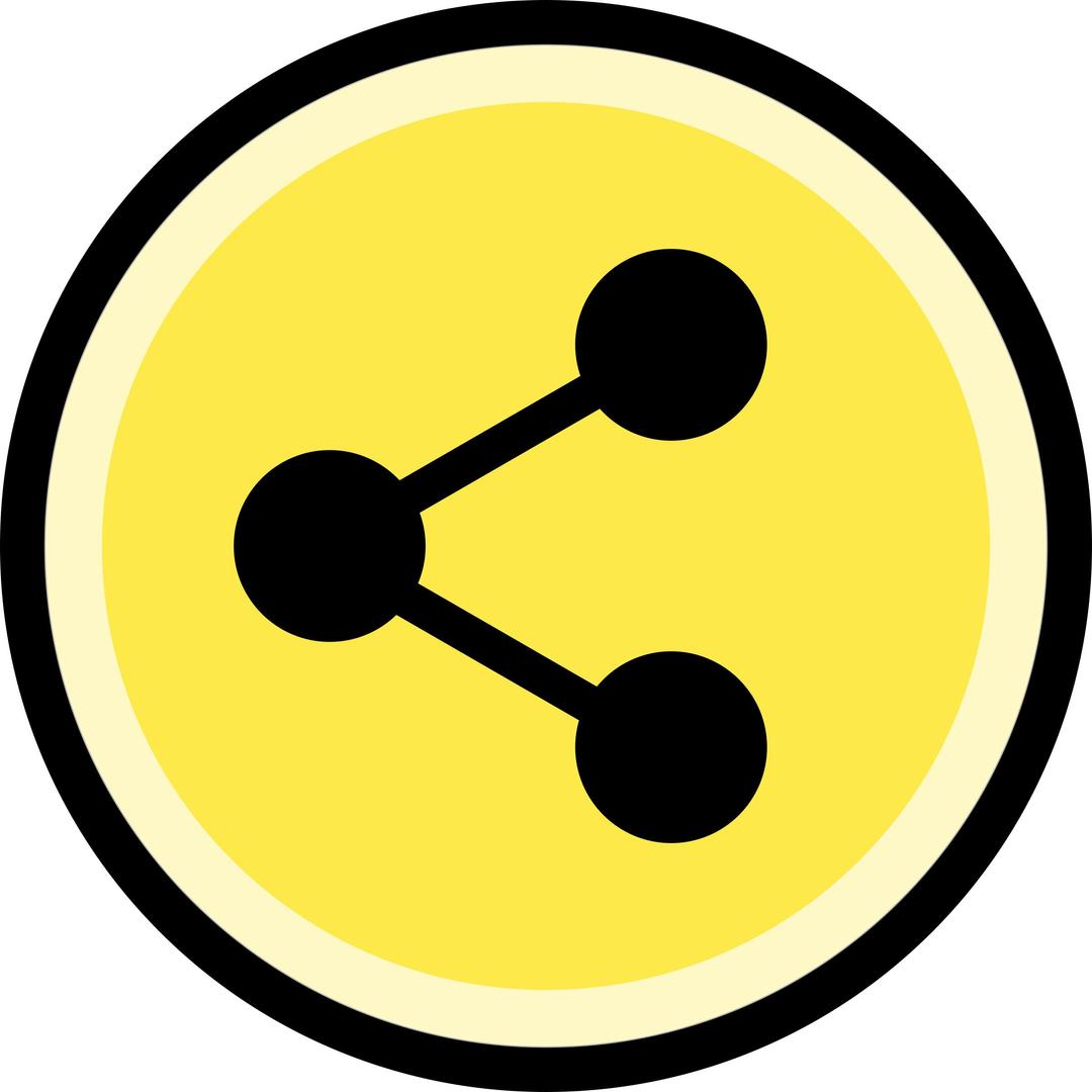 Button - Share (Yellow) png transparent