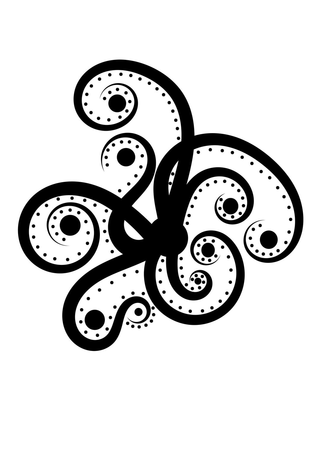 BW Abstract Octopus png transparent