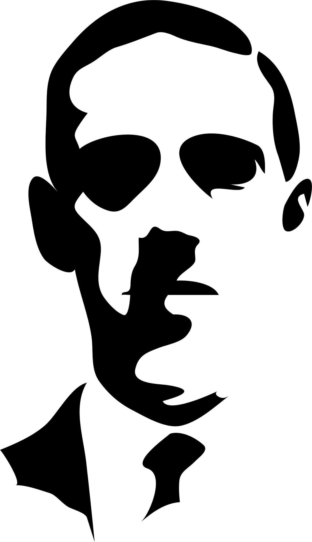 B&W Howard Phillips Lovecraft Portrait png transparent
