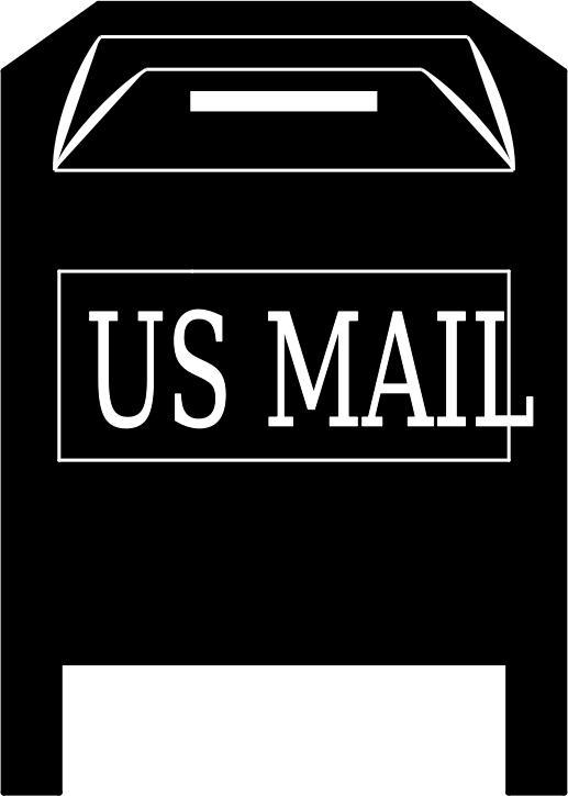 B&W Mailbox png transparent