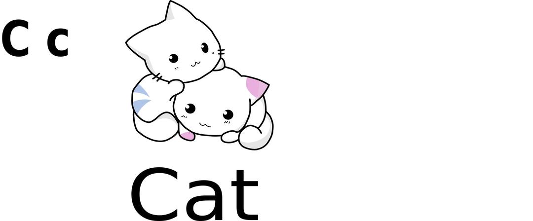 C for Cat png transparent