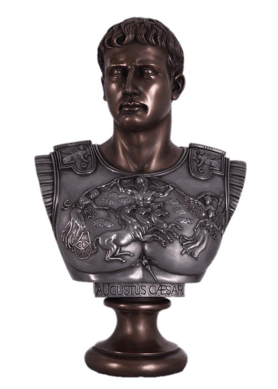 Caesar Augustus Bronze Bust png transparent
