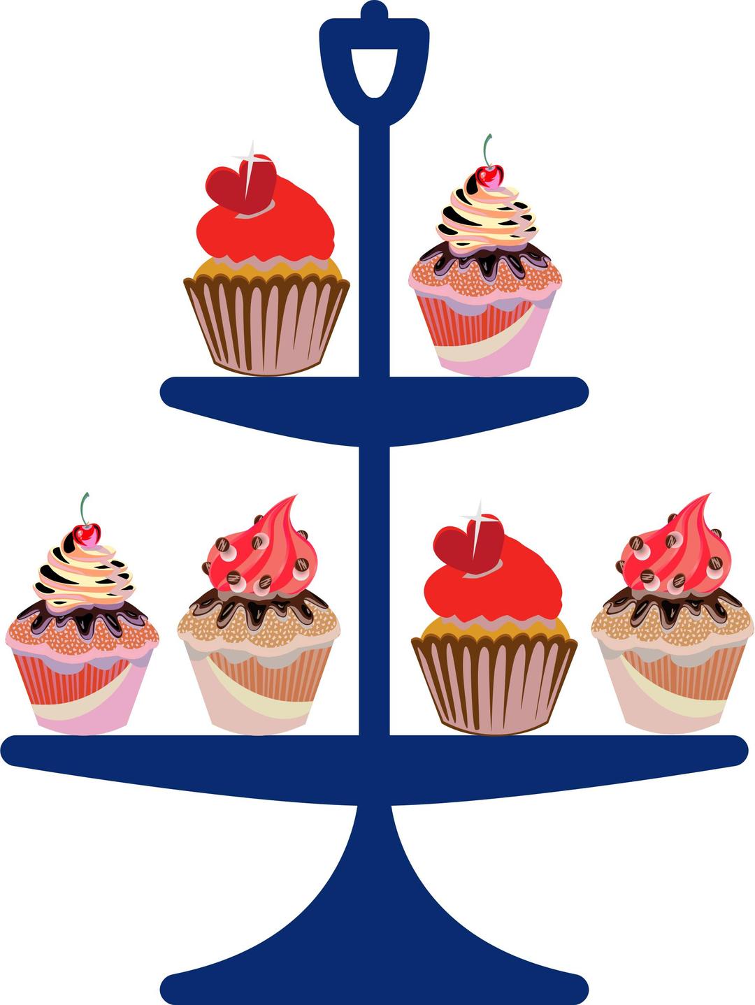 Cakes on a stand png transparent
