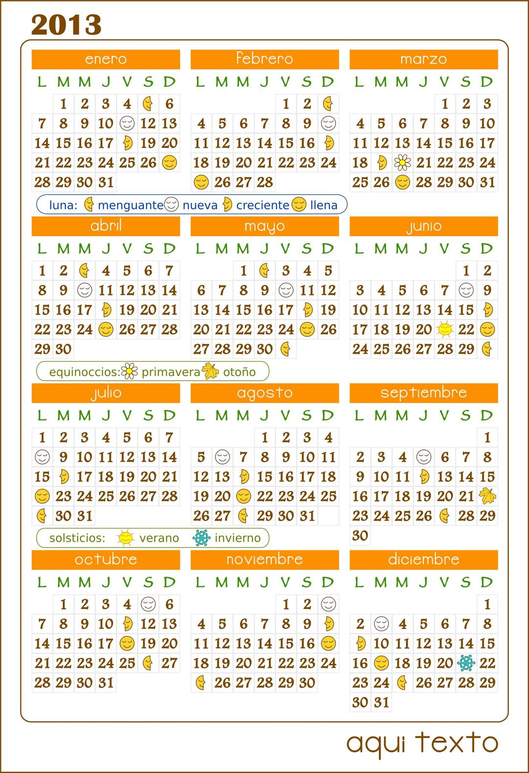 Calendario 2013 Calendar v.1 png transparent