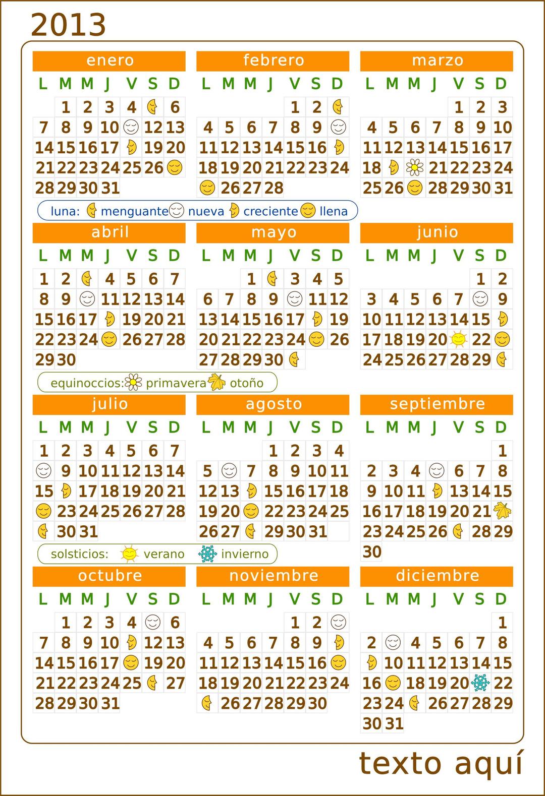 Calendario 2013 Calendar v.2 png transparent