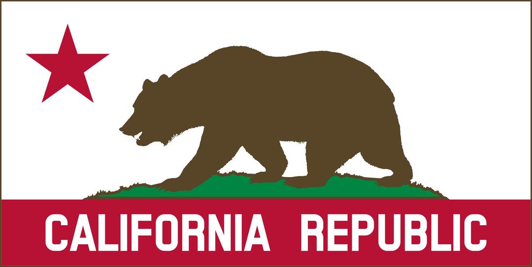 California Banner Clipart B (Solid) png transparent