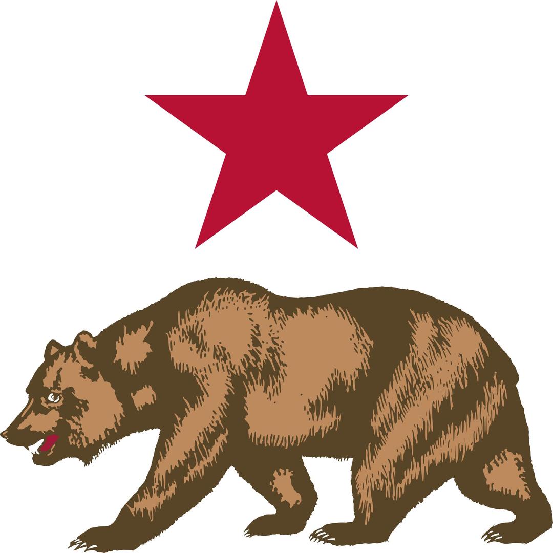 California - Star and Bear Clipart png transparent
