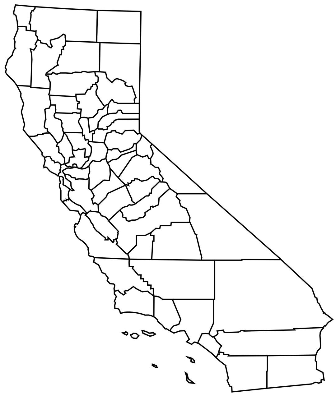 california with counties png transparent