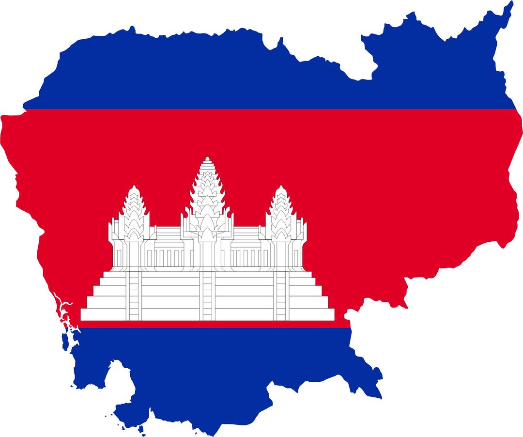 Cambodia Map Flag png transparent