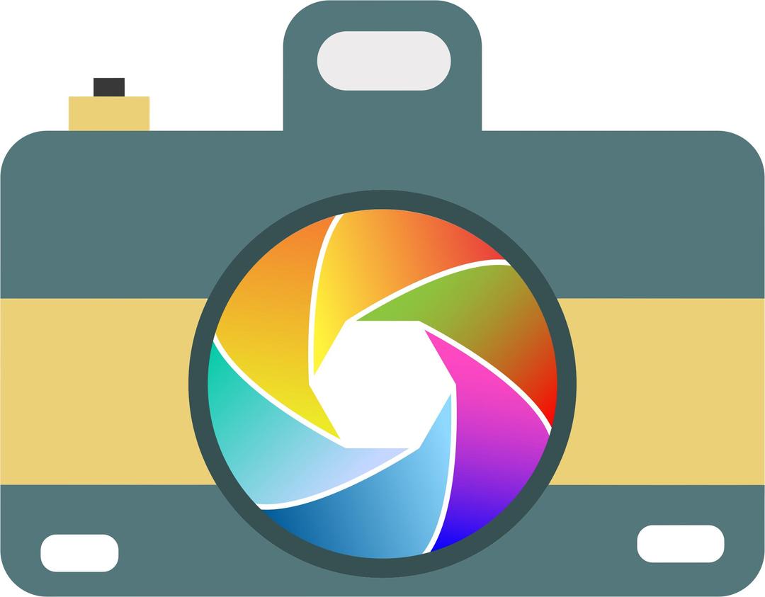 Camera Icon With Colorful Shutter png transparent