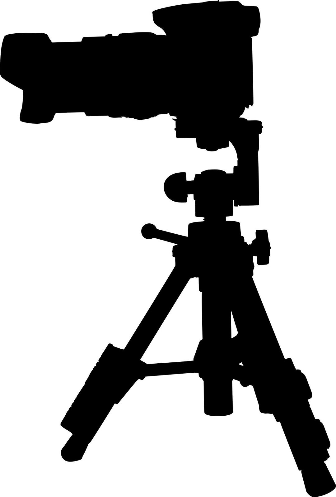 Camera On Tripod Silhouette 2 png transparent