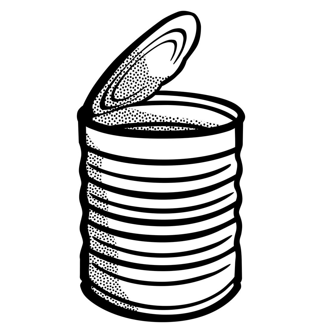 can - lineart png transparent
