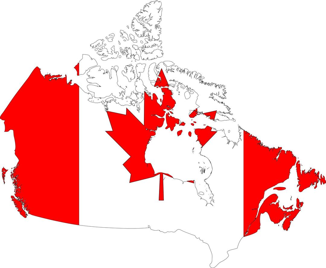 Canada Map Flag png transparent