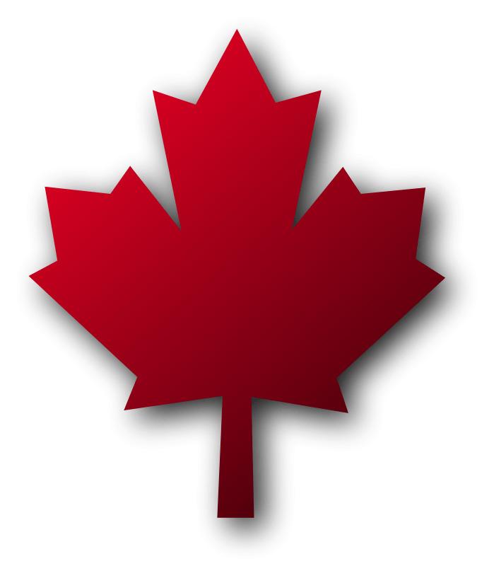Canadian Maple Leaf With Shadow png transparent