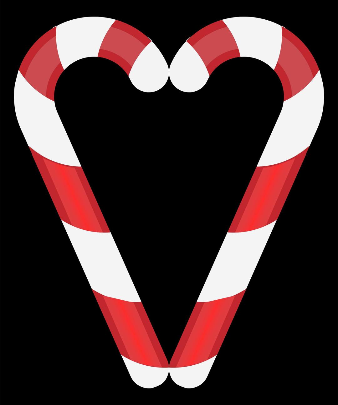 Candy Cane Heart png transparent