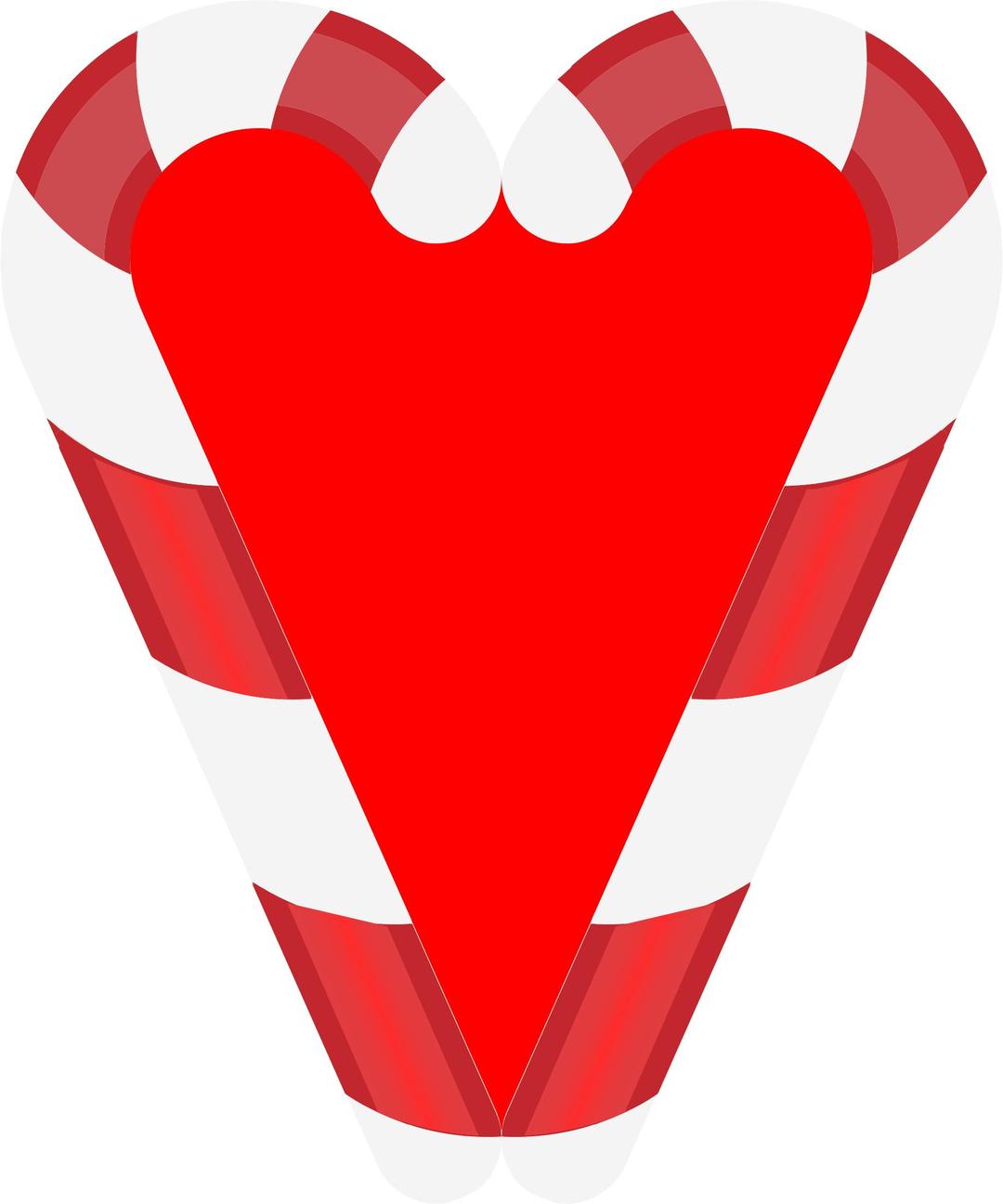 Candy Cane Heart 2 png transparent
