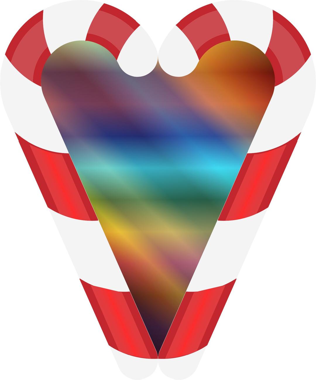 Candy Cane Heart 3 png transparent