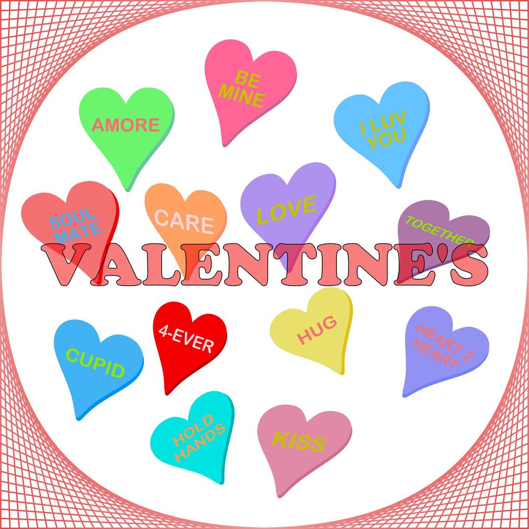 Candy Hearts png transparent