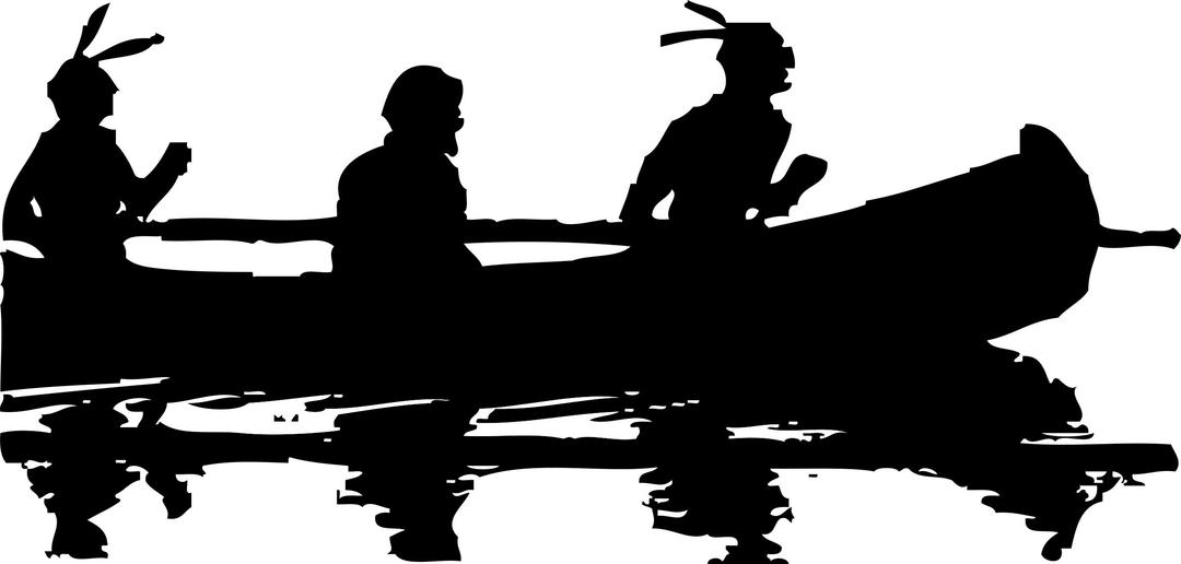 Canoe Silhouette png transparent