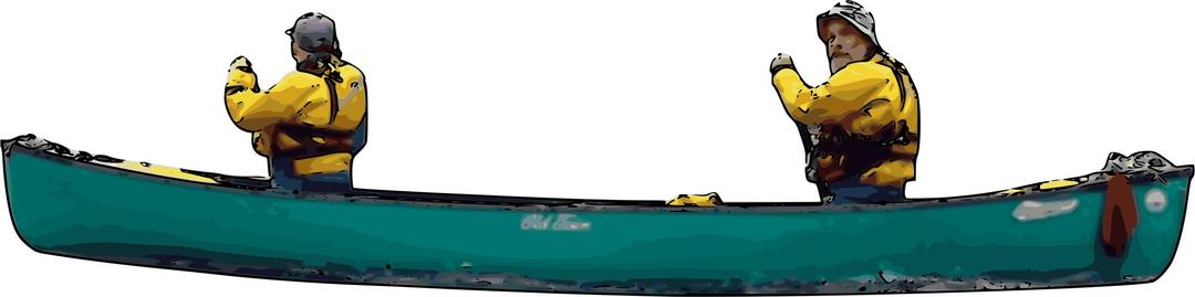Canoeists and Canoe png transparent