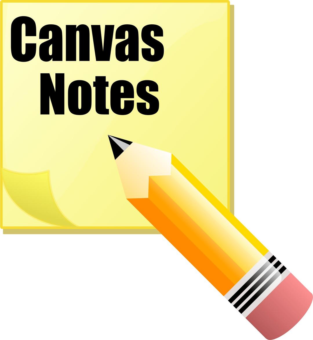 Canvas Notes png transparent
