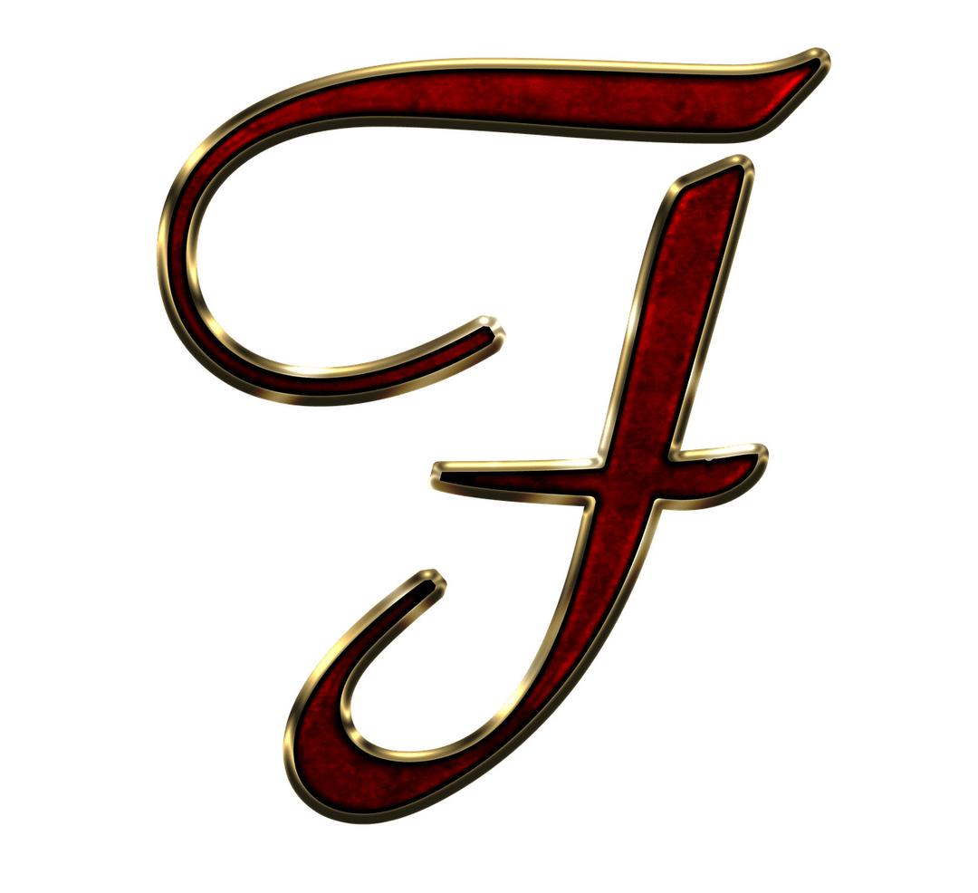 Capital Letter F Red png transparent