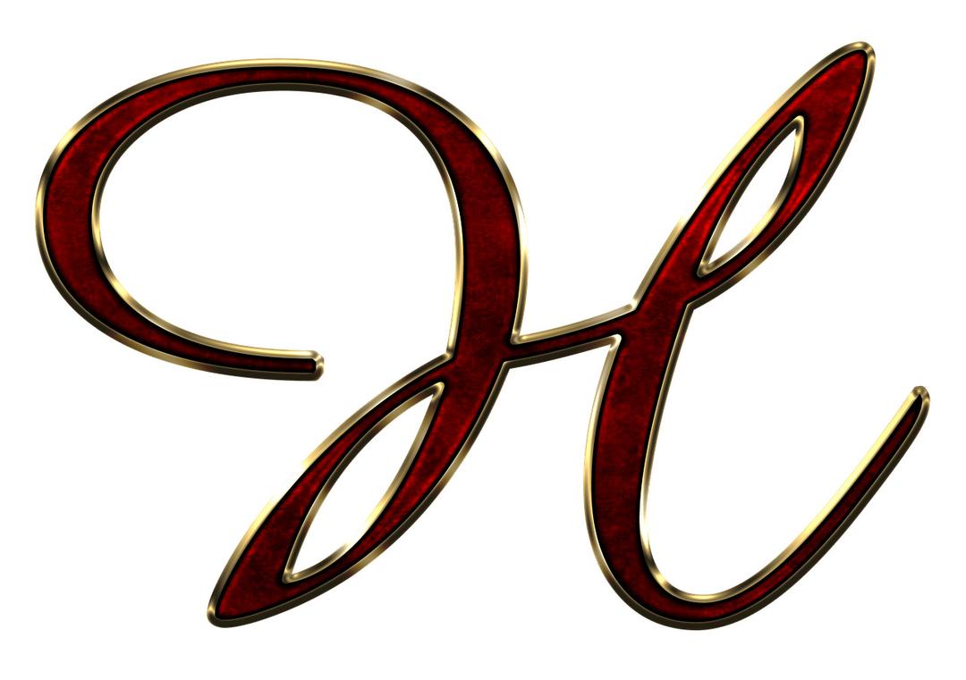 Capital Letter H Red png transparent