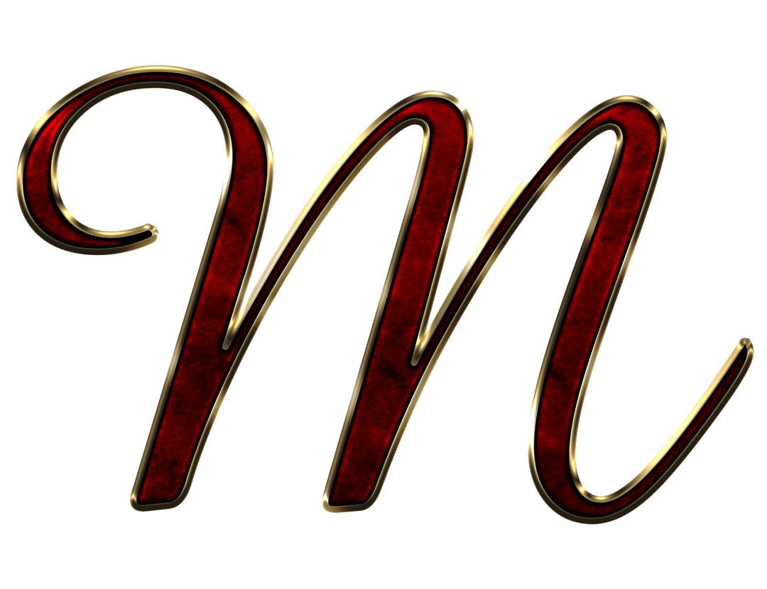 Capital Letter M Red png transparent