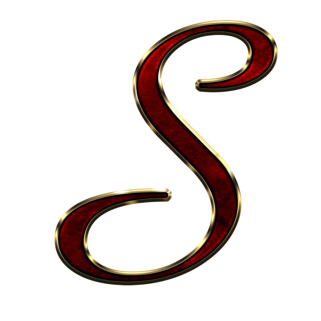 Capital Letter S Red png transparent