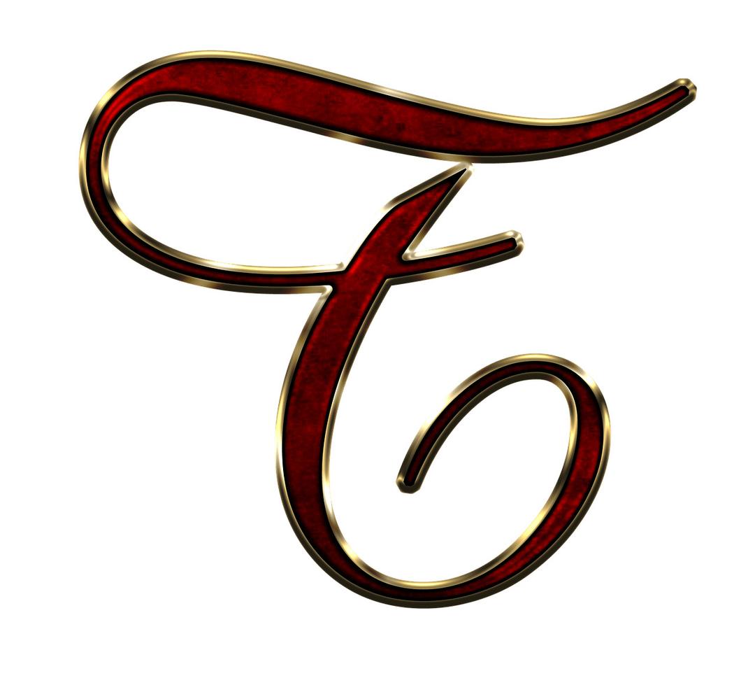 Capital Letter T Red png transparent