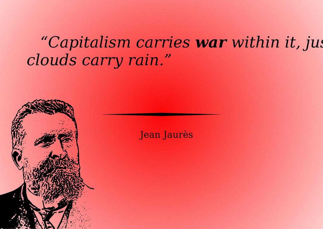 Capitalism carries war within it, just like clouds carry rain png transparent