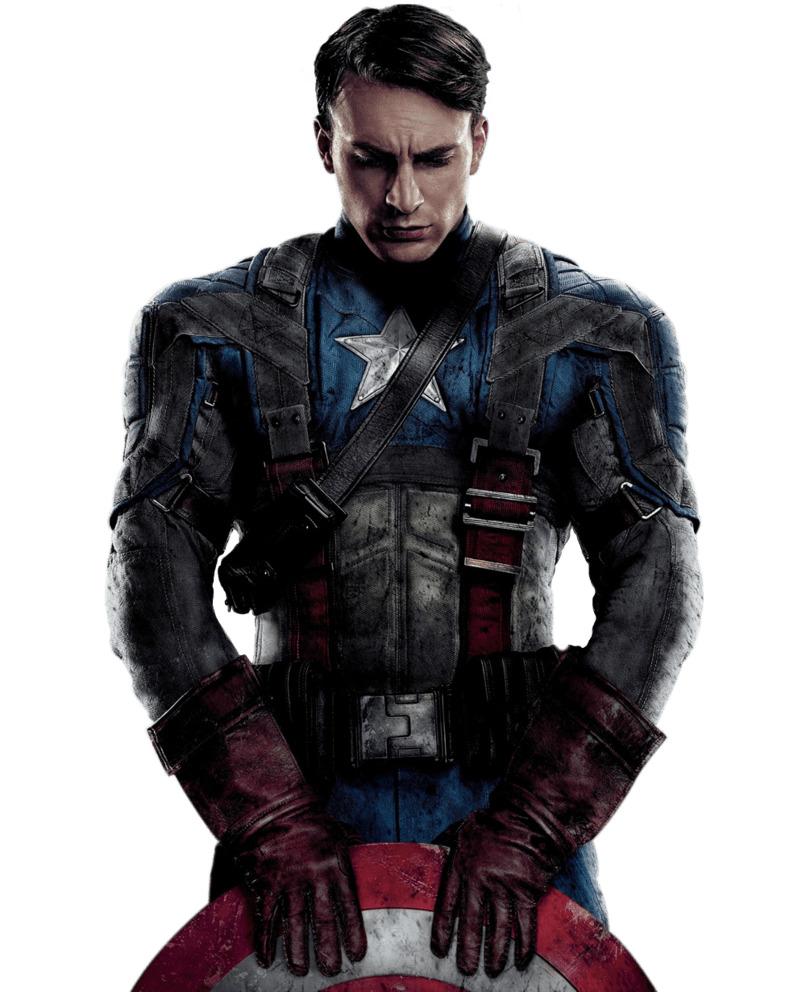 Captain America Front Thinking png transparent