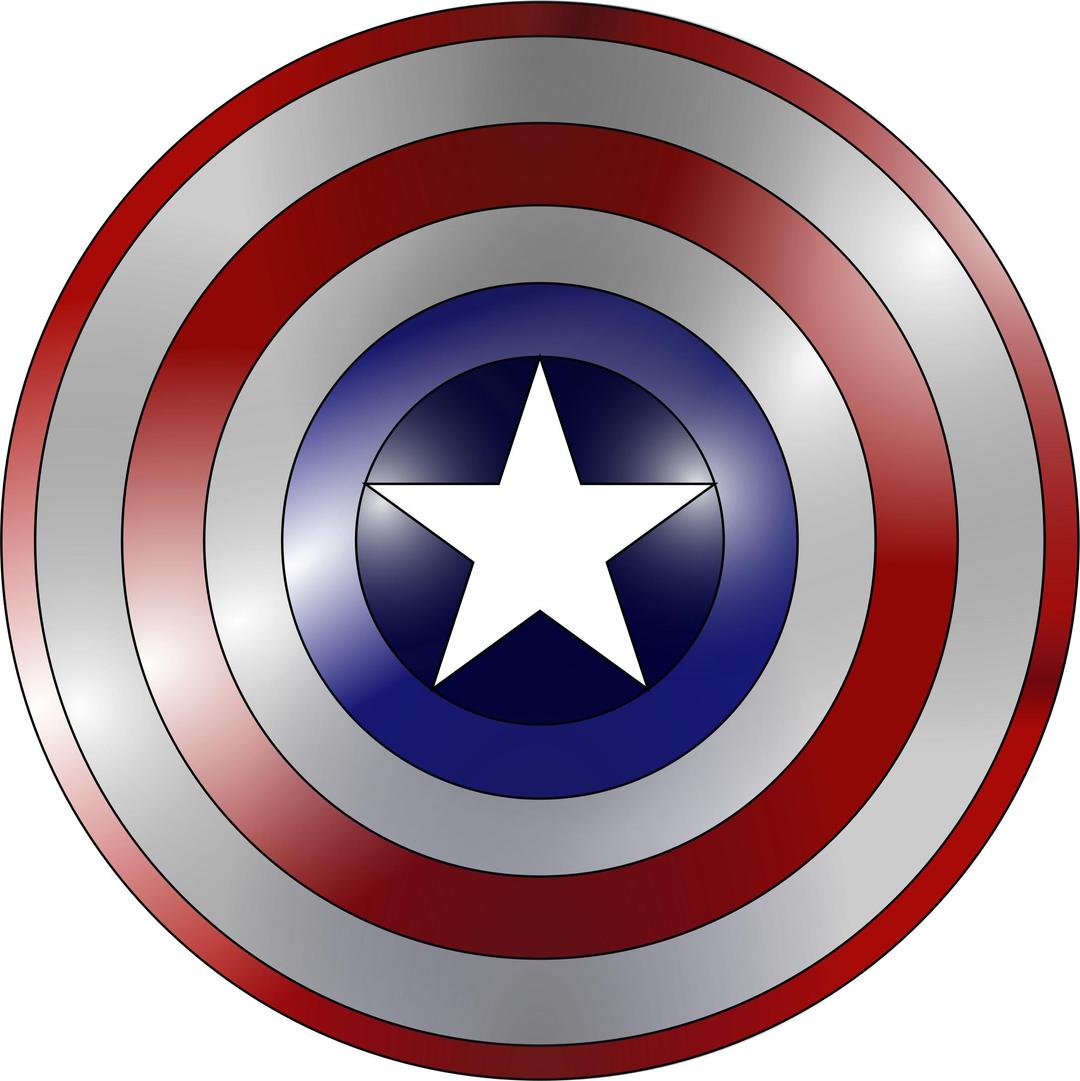 Captain America shield (metal base) png transparent