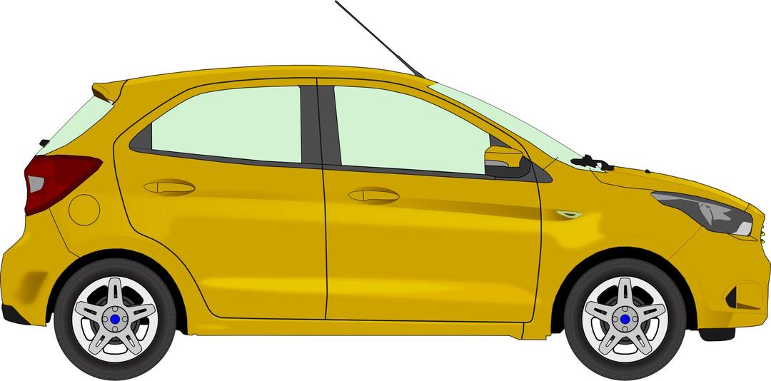 Car 13 (yellow) png transparent