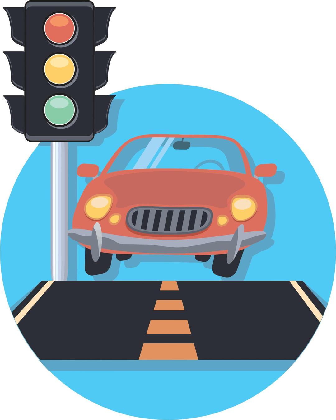 Car And Traffic Light Icon png transparent
