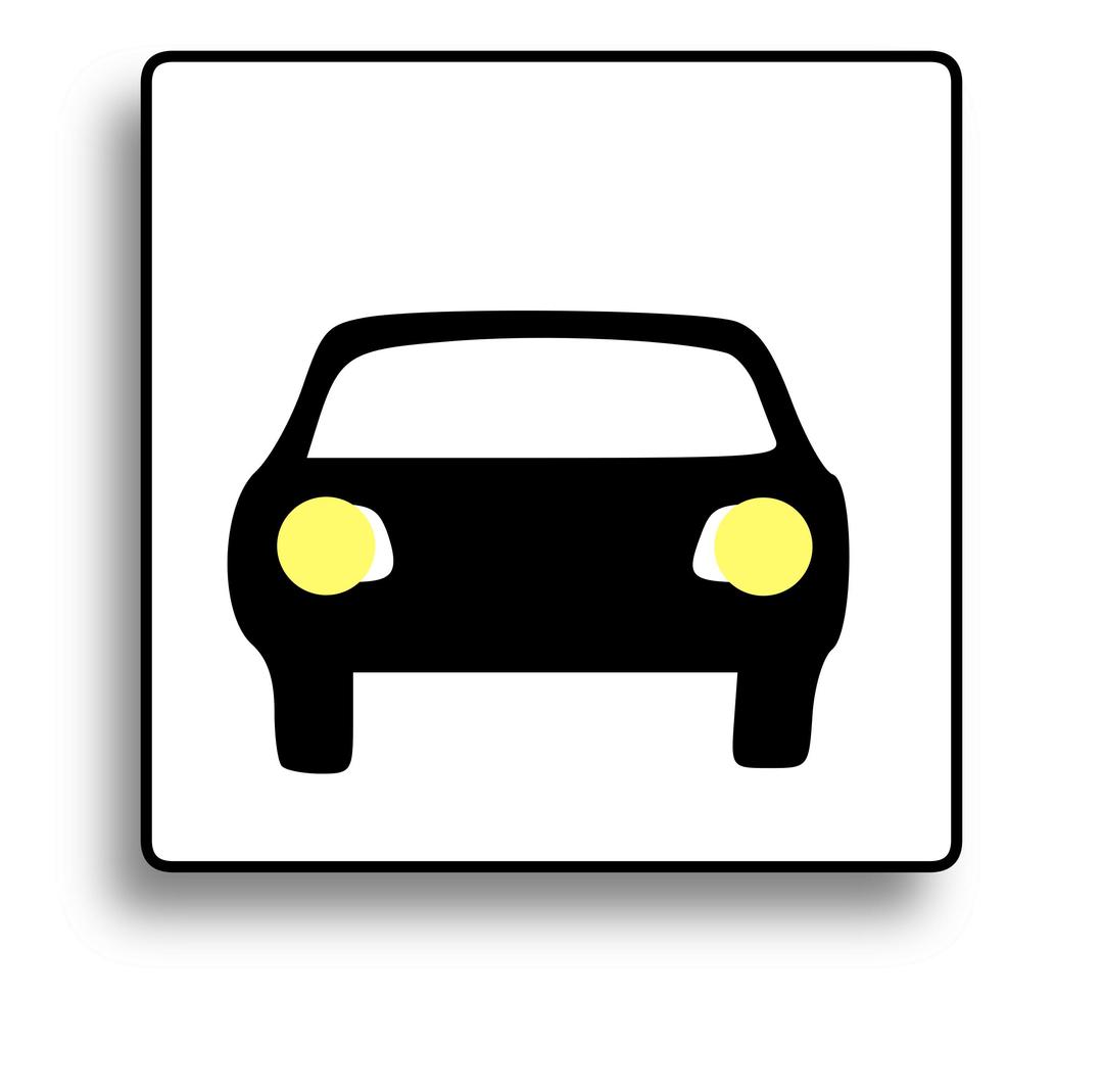 Car Icon for use with signs or buttons png transparent