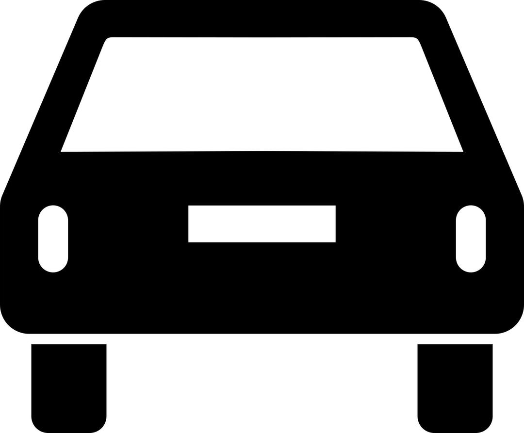 car pictogram rear png transparent