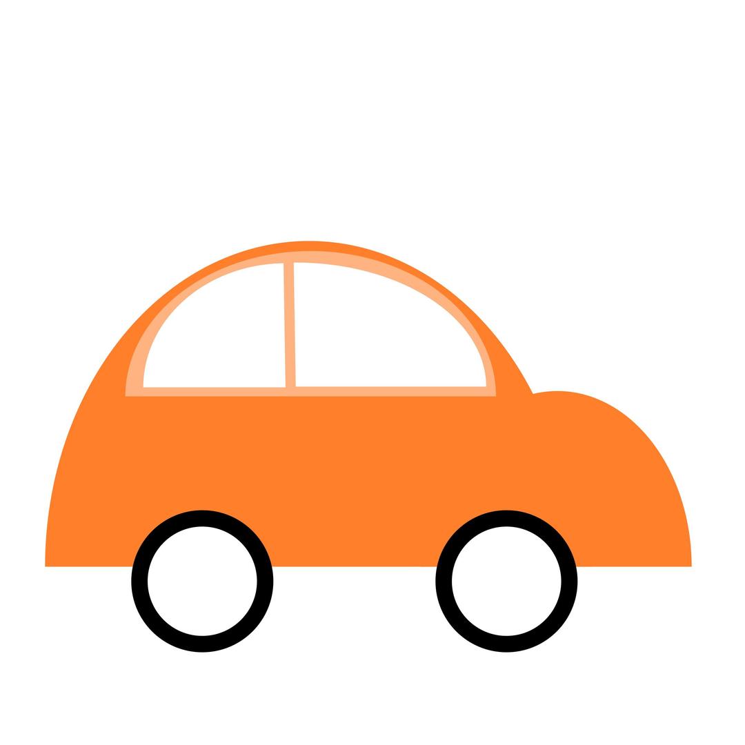 CAR- Simple-flat-three-color-with-space png transparent