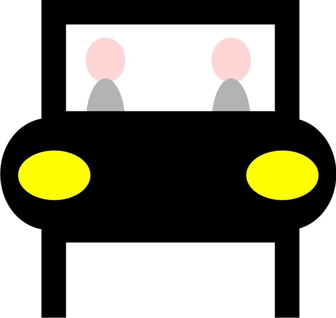 Car with people png transparent