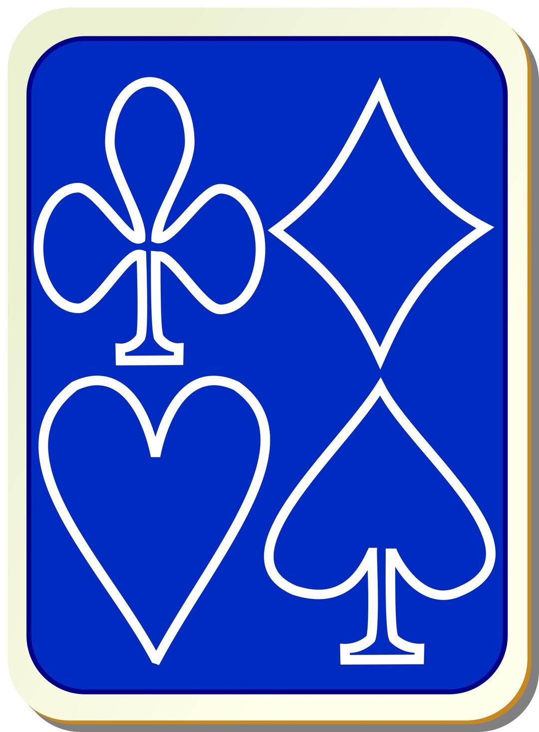 Card backs: simple blue png transparent