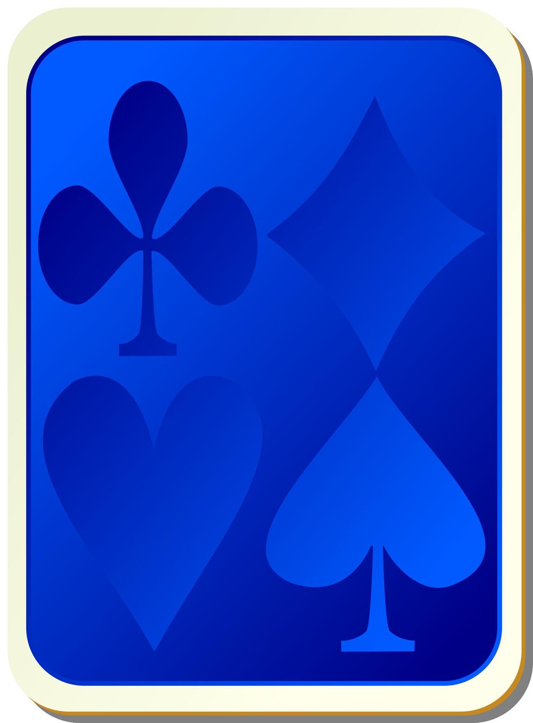 Card backs: suits blue png transparent