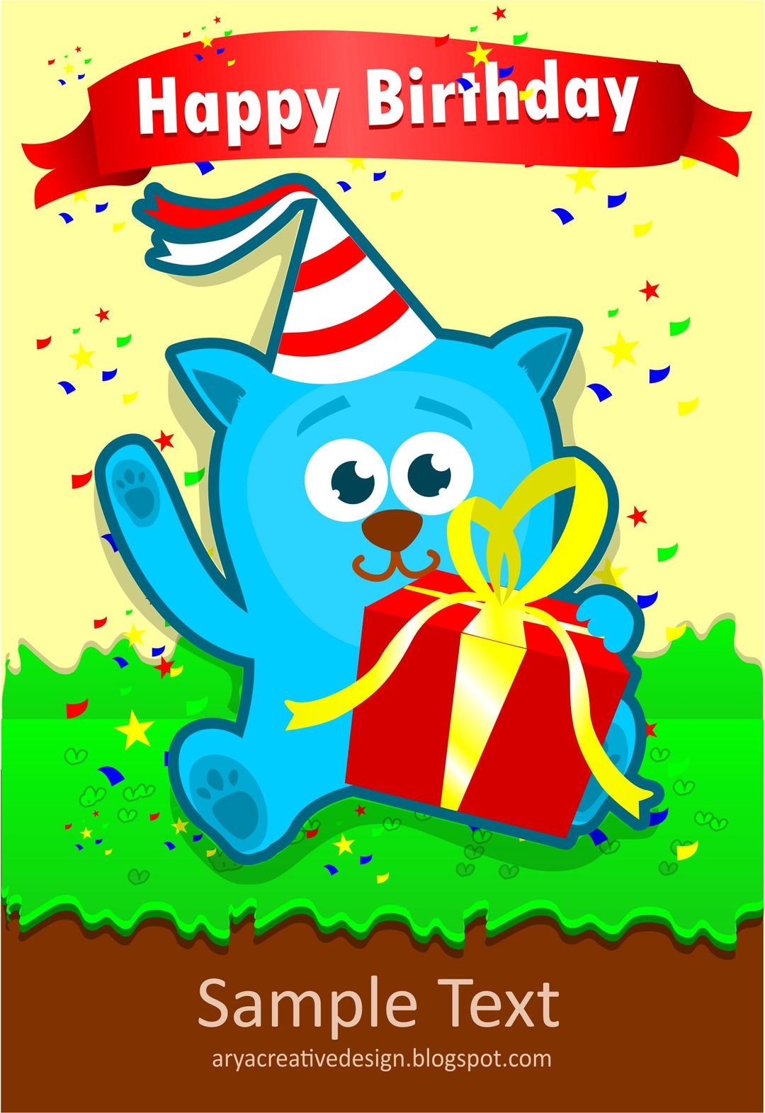 Card birthday template png transparent