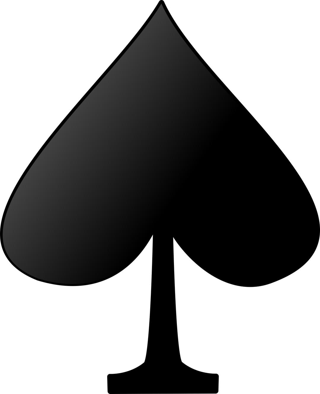 Card symbols: Spade png transparent
