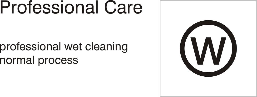 Care symbols, professional care: wet clean - normal process png transparent