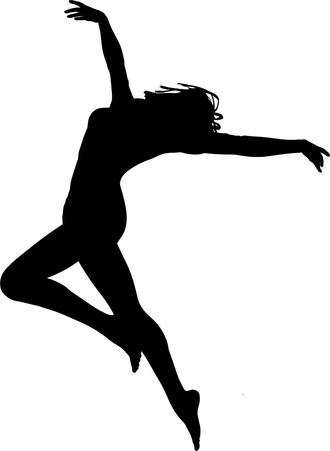 Carefree Dancing Woman Silhouette png transparent