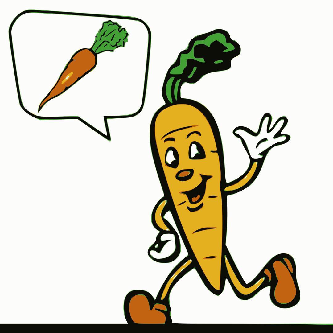 Carrot with speech bubble png transparent