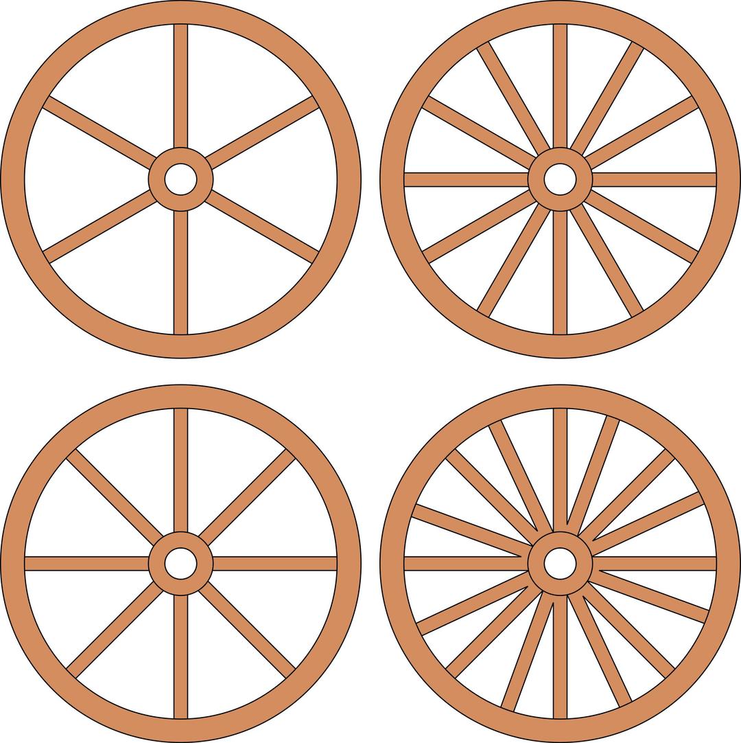Cart or Wagon Wheels png transparent